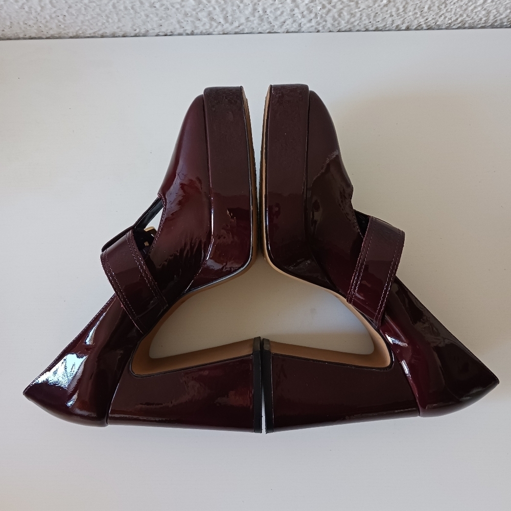 Vince Camuto Elegant Burgundy Marocean Platform Loafers Mary Jane size 7.5 - Picture 13 of 16